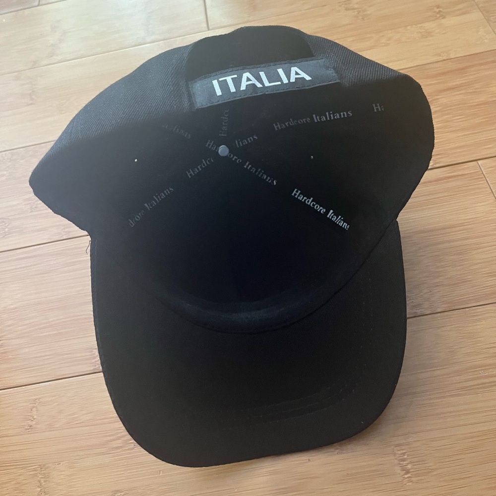 Italia Black Baseball Cap - Picture 3 of 3